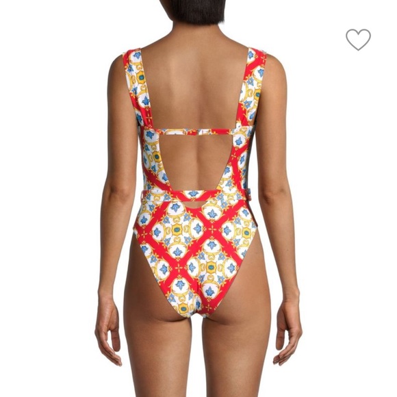 WeWoreWhat Vintage Danielle Belted One Piece Swimsuit - Picture 4 of 14